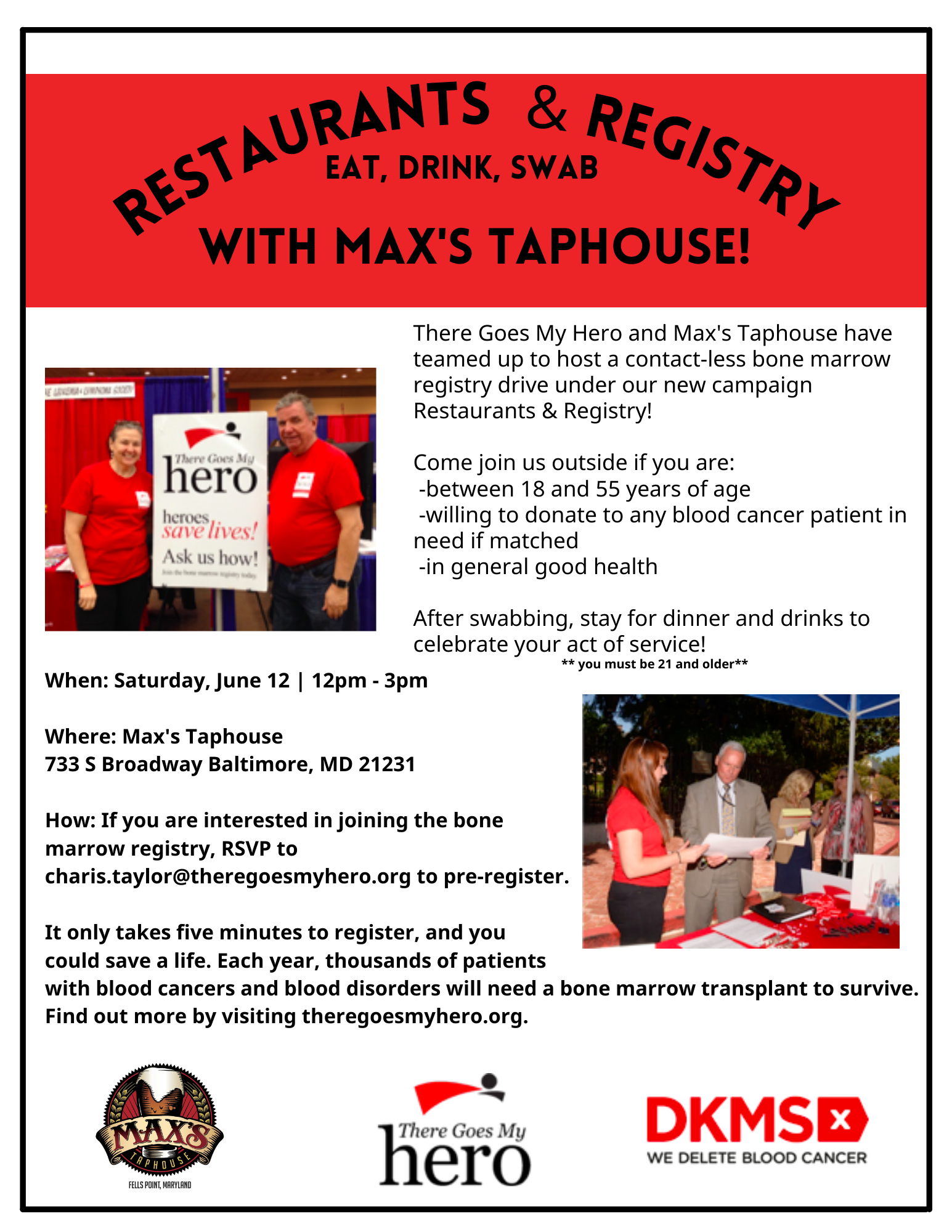 Max's Taphouse Registry Drive