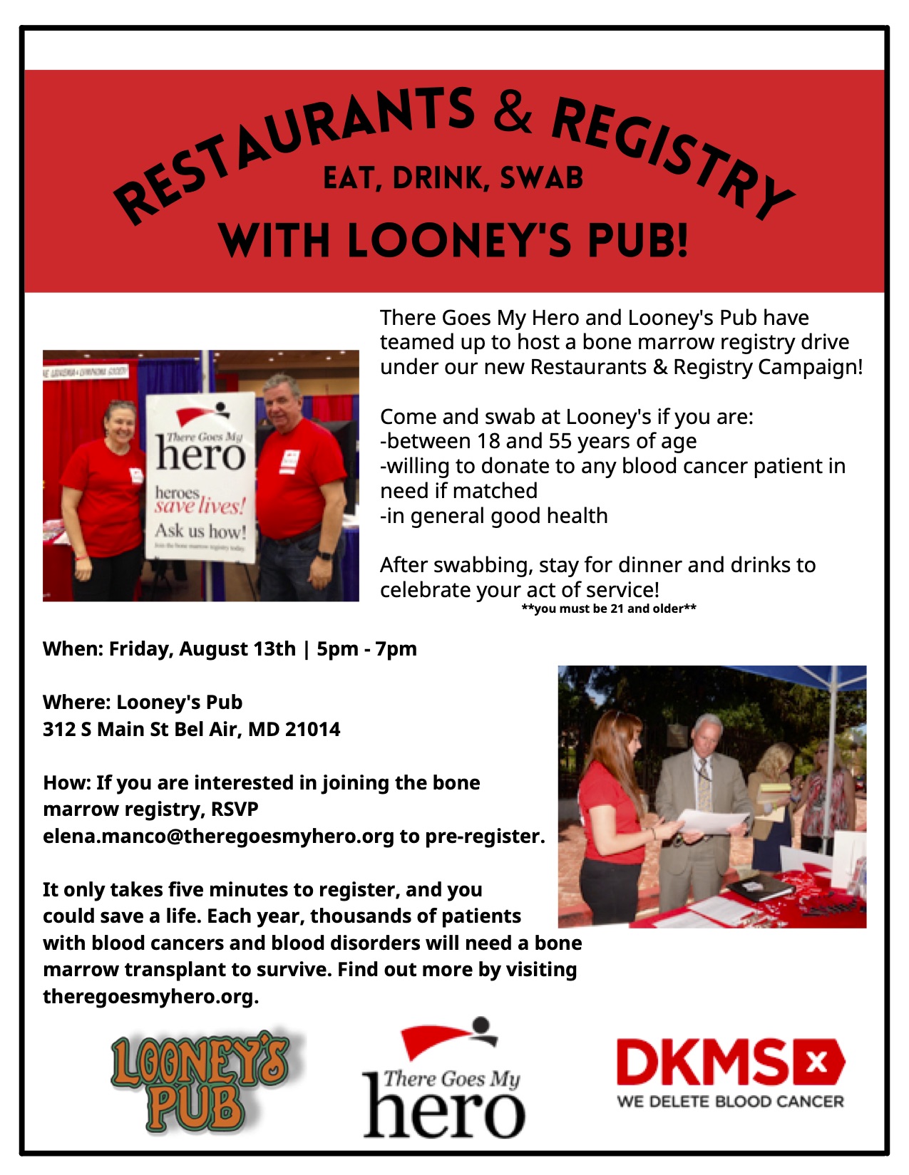 Looney's Pub Bone Marrow Registry Drive