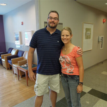 Erik and his donor, Isabel.